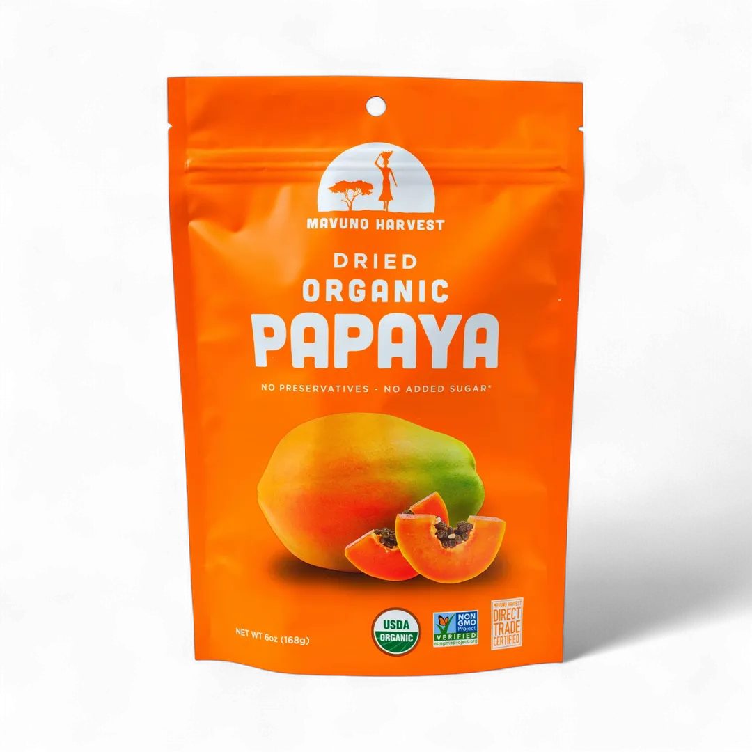Organic Dried Papaya by Mavuno Harvest - 6 oz