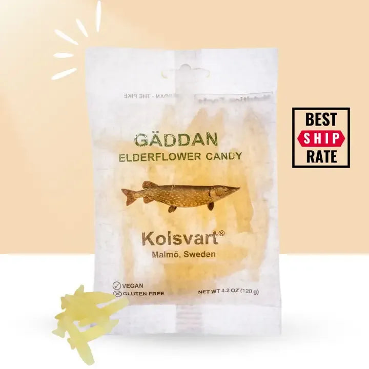 Gäddan Elderflower Candy Fish by Kolsvart - 4.25 oz